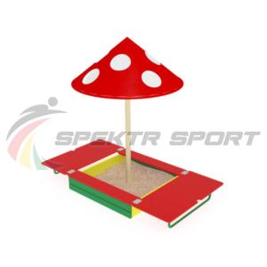 Купить Песочница с крышкой и грибком ИО 512 в Рошале 