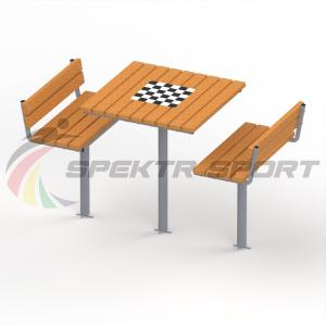 Купить Уличный набор два стула и стол шахматный в Рошале 