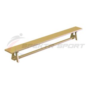 Купить Скамейка гимнастическая 1500 мм. (2 деревянные ножки) в Рошале 