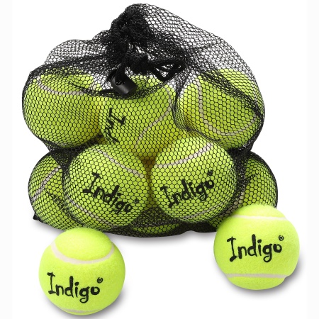 Купить Мяч для большого тенниса Indigo (12 шт в сетке) начальный уровень в Рошале 